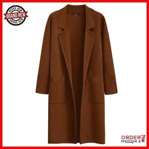 Oversized Long Cardigan Sweater Dressy Coatigan Winter Trench Jacket